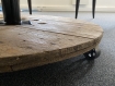 Table basse ronde en bois sur roulette 90 cm touret