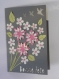 Carte bonne fête bouquet de fleurs 3d pages de livre papier pailleté et texturé fait main 