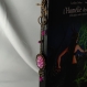 Marque-page steampunk bronze et rose avec rouage, perle en verre et cabochon peint à la main