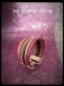 Joli bracelet manchette rose et gris