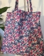 Tote bag liberty bag flower - sac fourre tout fleuri - sac fourre-tout fleur - bag fleur - purse flower - purse shopping - sac tissu fleur