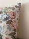 Housse de coussin de décoration 40x40 cm jardin anglais, roses pastels