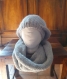 Bonnet slouchy femme tricoté main