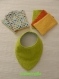 Bavoir bandana pour petites bavouilles et lingettes tissu 