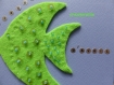 Carte poisson d'avril feutrine verte