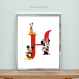 Affiche lettre mickey 