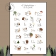 Affiche / cadre  abécédaire - enfant - cadeau de noel - alphabet - thème forêt - apprendre