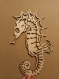 Décor mural hippocampe en bois, art mural cheval de mer, décoration d'intérieur | animaux de mer, décor anniversaire pirate, décor marin