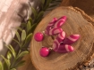Boucles d'oreilles rose