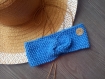Bandeau cheveux femme en coton. bandeau bleu.