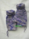 Mitaines tricotées en laine chinée mauve/rose/grise avec pouce - taille adulte 