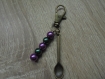 Porte clés ou bijou de sac cuisinière perles et bronze