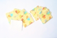10 lingettes démaquillantes visage lavables - fleurs multicolores 