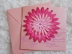 Carte pour anniversaire fleurs papier rose