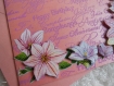 Carte pour anniversaire fleurs rose et violet