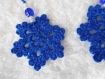 Flocons de neige bleus au crochet