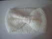 Headband blanc laine