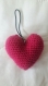 Porte-clé cœur (ou bijou de sac ou déco pour rétroviseur ...)