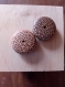 Lot de 2 perles bois naturel en forme de donut