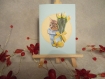 Carte 3d chaton aux tulipes jaune