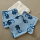 Cotons/lingettes lavables bébé - ÉlÉphant bleu -