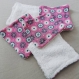 Cotons/lingettes lavables bébé - rond rose -