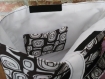  sac cabas  en coton blanc et noir 