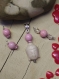 Lot breloques, connecteur et pendentif en metal argenté et perles en pierre naturelle , cristal 