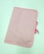 Protège carnet de santé à personnaliser au flocage, appliques etc. tissu rose couleur de contour au choix.