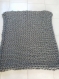 Couverture / plaid / tapis 140*98 en laine mérinos xxl grise