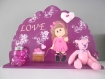 étagère en bois décorative / décoration petite fille / violet prune 