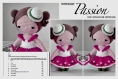 Amigurumi,modèle poupée avec robe et accessoires, amigurumi pattern et tutoriels anglais format pdf +légende anglaise /française