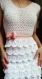 Modèle robe pour femme au crochet dentelle coton blanc schéma et diagramme international en photo format pdf (sans explication écrite)