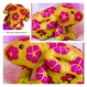 Amigurumi,modèle grenouille rose au crochet (fleurs africaines).schema  international ,explication éléments anglais, français en format pdf