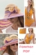 Offre spéciale.modèles maillot bain ( 1 pièce) et chic chapeau au crochet pattern avec tutoriels en anglais format pdf 