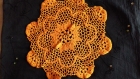 Napperons en crochet orange 32cm 