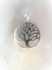 Collier arbre de vie + chaine argent massif 925 - nature-végétal-foret-médaille-indémodable-cadeau