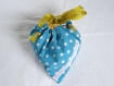 Tote bag / sac cabas écolo / sac pliable en pochette - fleurs / turquoise 