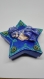 Boîte à bijoux, à secrets, en forme d'étoile bleue avec son bébé 