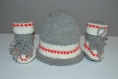 Ensemble chaussons et bonnet pour bébé de 3 à6 mois
