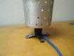 Lampe de chevet industriel métal brossé bleu