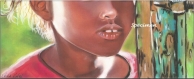 Tableau portrait enfant ethnique - affiche illustration poster - lena - 