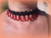 Joli collier noir et rouge style rétro... magnifique !!!