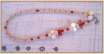 Collier modulable * nacre, corail, coquillage