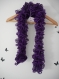 Echarpe tricotée avec laine rico design loopy pompon, mauve 
