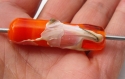 Perle cylindre filée à la main en verre de murano perl.2213