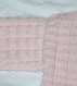 Brassière croisée rose tricotée main taille 3 mois