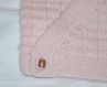 Brassière croisée rose tricotée main taille 3 mois