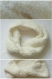 Snood - tour de cou mixte ecru en laine douce taille unique - tricot