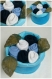 Pot de chaussettes bébé bleu et blanc en coton mélangé taille 18/20